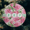 Watercolor Peonies Frosted Glass Ornament - Round (Lifestyle)