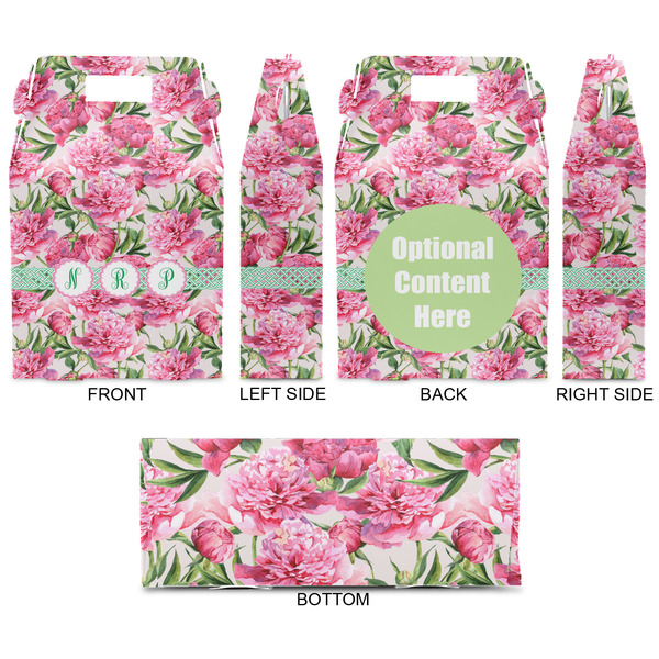 Watercolor Peonies Gable Favor Box - Approval