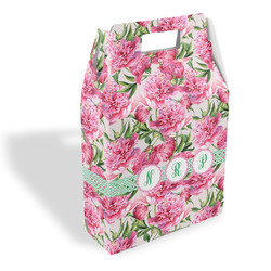 Watercolor Peonies Gable Favor Box (Personalized)