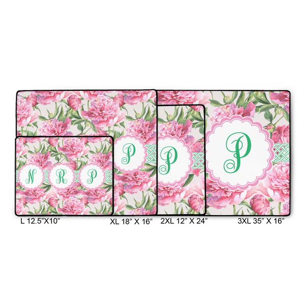 Watercolor Peonies Gaming Mats - SIZE CHART