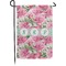 Watercolor Peonies Small Garden Flag - Double Sided w/ Multiple Names