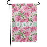 Watercolor Peonies Garden Flag (Personalized)