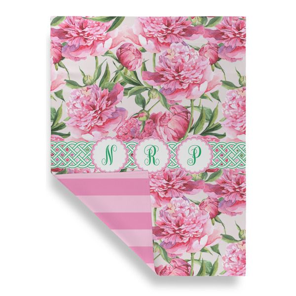Watercolor Peonies Garden Flags - Large - Double Sided - FRONT FOLDED