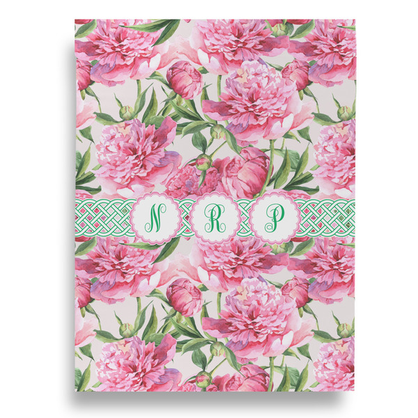 Watercolor Peonies Garden Flags - Large - Single Sided - FRONT