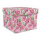 Watercolor Peonies Gift Boxes with Lid - Canvas Wrapped - Large - Front/Main