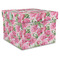 Watercolor Peonies Gift Boxes with Lid - Canvas Wrapped - X-Large - Front/Main