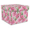 Watercolor Peonies Gift Boxes with Lid - Canvas Wrapped - XX-Large - Front/Main