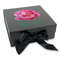 Watercolor Peonies Gift Boxes with Magnetic Lid - Black - Front (angle)