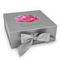 Watercolor Peonies Gift Boxes with Magnetic Lid - Silver - Front