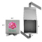Watercolor Peonies Gift Boxes with Magnetic Lid - Silver - Open & Closed