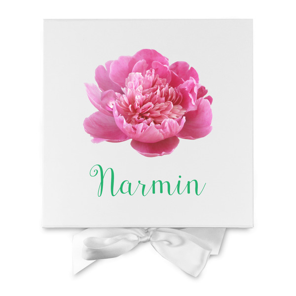 Watercolor Peonies Gift Boxes with Magnetic Lid - White - Approval
