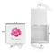 Watercolor Peonies Gift Boxes with Magnetic Lid - White - Open & Closed