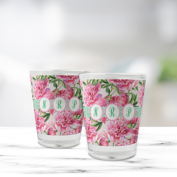 Watercolor Peonies Glass Shot Glass - Standard - LIFESTYLE