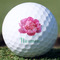 Watercolor Peonies Golf Ball - Branded - Front