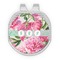 Watercolor Peonies Golf Ball Marker - Hat Clip - Silver