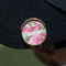 Watercolor Peonies Golf Ball Marker Hat Clip - Gold - On Hat