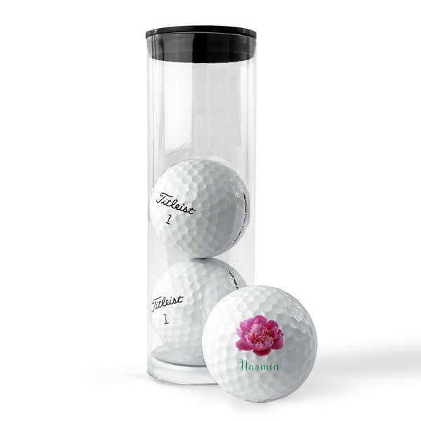 Watercolor Peonies Golf Balls - Titleist - Set of 3 - PACKAGING