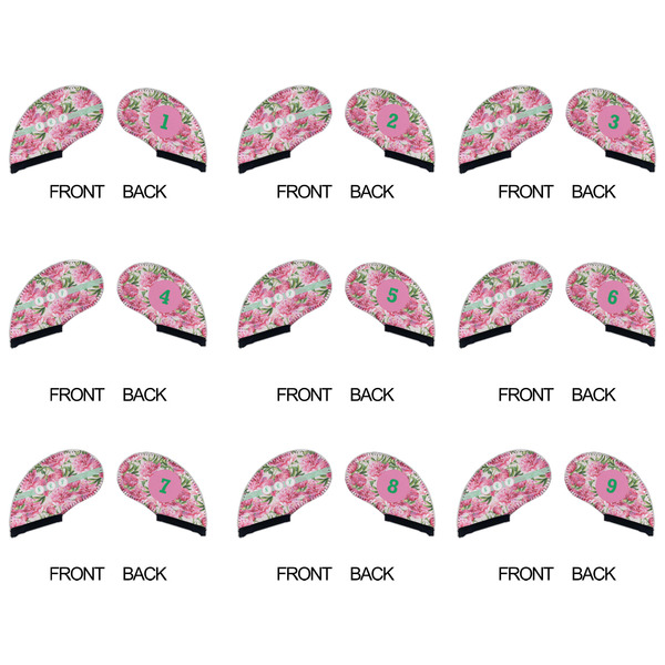 Watercolor Peonies Golf Club Covers - APPROVAL (set of 9)