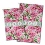 Watercolor Peonies Golf Towel - Poly-Cotton Blend w/ Multiple Names
