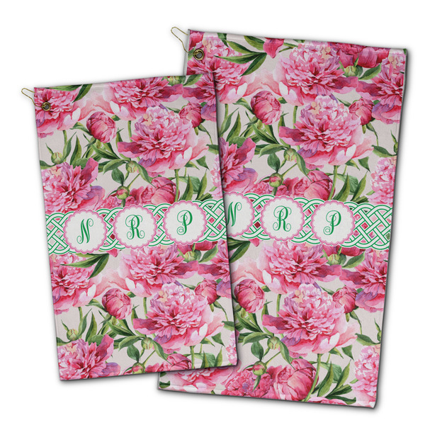 Watercolor Peonies Golf Towel - PARENT (small and large)