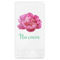 Watercolor Peonies Guest Napkin - Front View