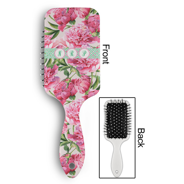 Watercolor Peonies Hair Brush - Approval