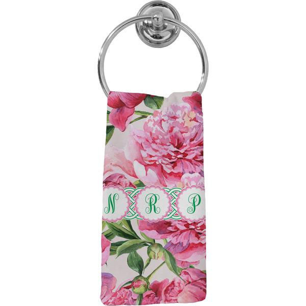 Custom Watercolor Peonies Hand Towel - Full Print (Personalized)