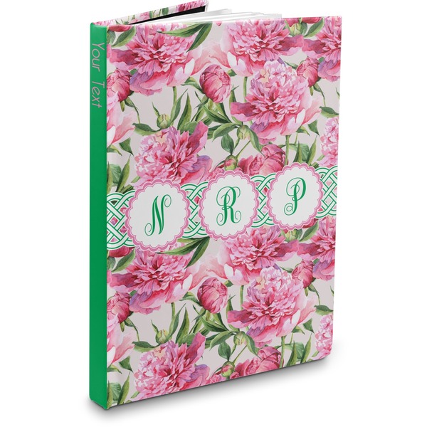 Custom Watercolor Peonies Hardbound Journal - 7.25" x 10" (Personalized)