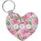 Watercolor Peonies Heart Keychain (Personalized)