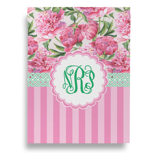 Watercolor Peonies House Flags - Double Sided - BACK