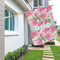 Watercolor Peonies House Flags - Double Sided - LIFESTYLE