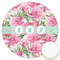 Watercolor Peonies Icing Circle - Large - Front