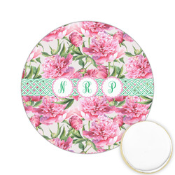 Watercolor Peonies Printed Cookie Topper - 2.15" (Personalized)