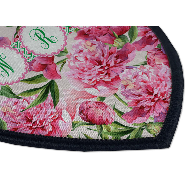 Watercolor Peonies Iron on Shield 3 Detail