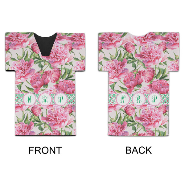 Watercolor Peonies Jersey Bottle Cooler - APPROVAL