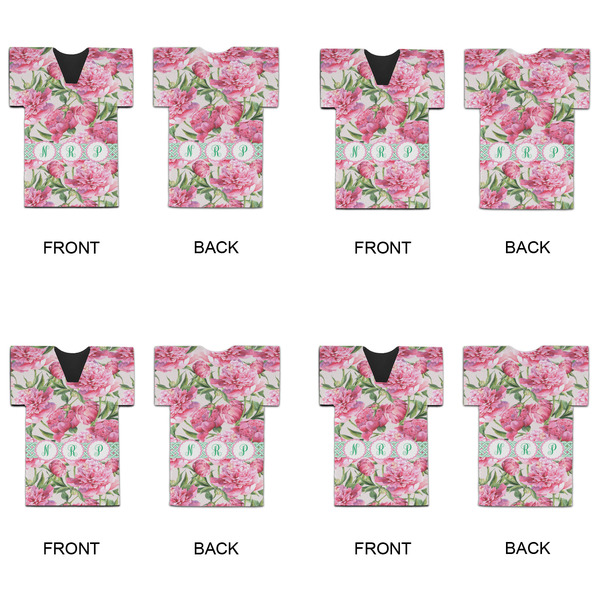 Watercolor Peonies Jersey Bottle Cooler - Set of 4 - APPROVAL