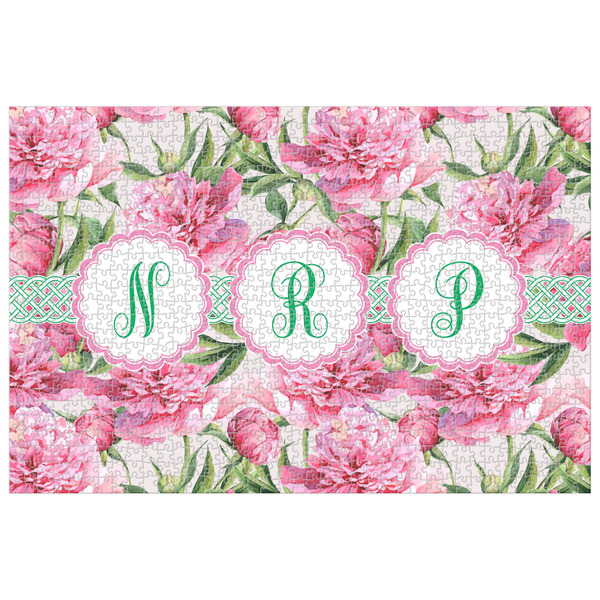 Custom Watercolor Peonies Jigsaw Puzzle - 1000-piece (Personalized)