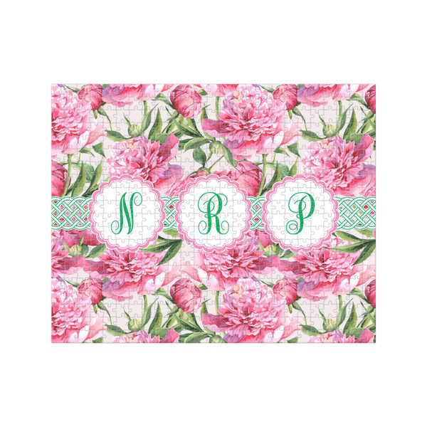 Custom Watercolor Peonies 500 pc Jigsaw Puzzle (Personalized)