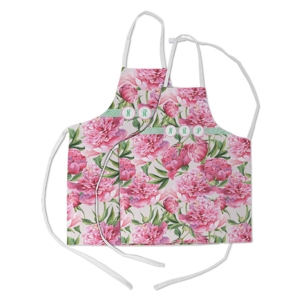 Watercolor Peonies Kid's Aprons - Parent - Main