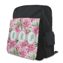 Watercolor Peonies Preschool Backpack (Personalized)