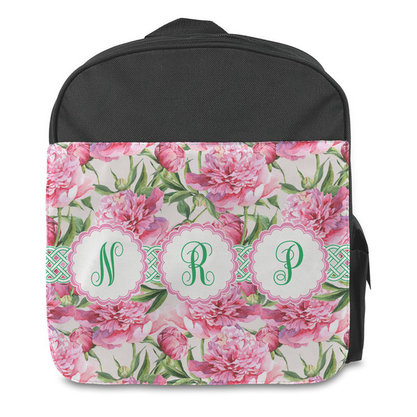 Watercolor Peonies Kids Backpack - Front