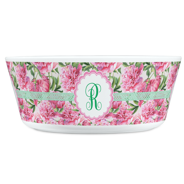 Watercolor Peonies Kids Bowls - FRONT