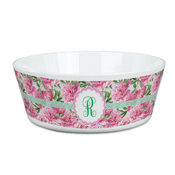 Watercolor Peonies Kid's Bowl (Personalized)