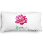 Watercolor Peonies Pillow Case - King - Graphic (Personalized)