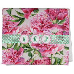 Watercolor Peonies Kitchen Towel - Poly Cotton w/ Multiple Names