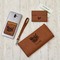 Watercolor Peonies Leather Phone Wallet, Ladies Wallet & Business Card Case