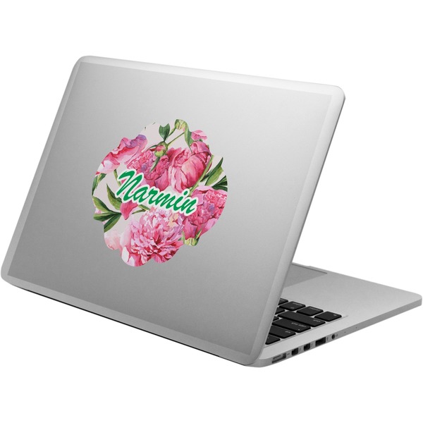 Custom Watercolor Peonies Laptop Decal (Personalized)