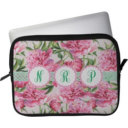 Watercolor Peonies Laptop Sleeve / Case - 13" (Personalized)