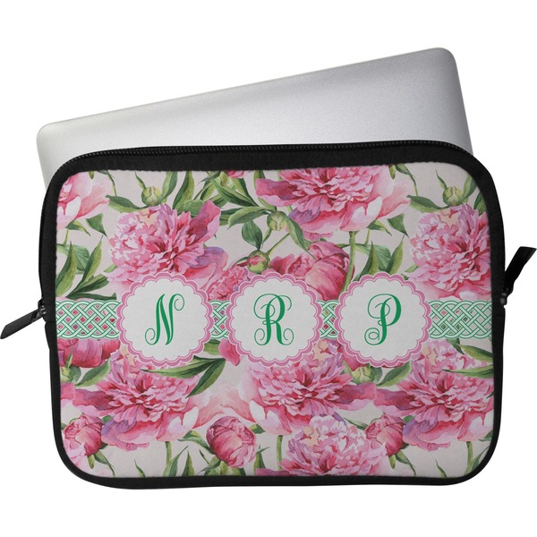 Custom Watercolor Peonies Laptop Sleeve / Case - 13" (Personalized)
