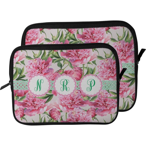 Watercolor Peonies Laptop Sleeve (Size Comparison)